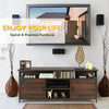 Media Console Table w/ 2 Door Cabinets Modern TV Stand for TVs up to 65-Inch