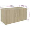 Wall Mounted Cabinet Engineered Wood Floating Cabinet Multi Colours