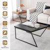 Set of 2 Modern Coffee Table Nesting Table Set Modern Stacking Side End Table