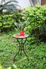 Iron/Glass Round Side Coffee Table Mosaic Design Garden Patio Flower Plant Stand
