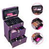 Purple Makeup Trolley Beauty Case Nail Technician Cosmetic Storage Box Organizer