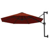 Wall-Mounted Parasol & Metal Pole Umbrella Patio Parasol Garden Umbrella