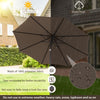 300 cm Solar Patio Umbrella 112 LED Lighted Umbrella Outdoor Table Umbrella