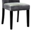 2X Fabric Velvet Dining Chair Bedroom Upholstered Side Chairs With Knocker Back