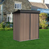 5x3ft Steel Garden Shed Outdoor Garage Bike Storage Metal Tool House Sheds Brown