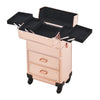 Makeup Trolley 4 in 1 Beauty Trolley Case Hairdressing Case with Drawer onWheels