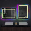 Extral Large Rectangular RGB Light LED Bathroom Mirror Illuminated Makeup Mirror