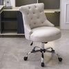 Fabric Upholstered Office Swivel Chair Button Back Computer Desk Executive Chair