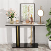 Sintered Stone Console/ Long Table with Metal Frame for Home Foyer Porch Decor