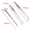 3Pcs Aquarium Live Plant Aquascaping Scissor Tweezers Trimming Tool Trim Set