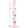 8-Tier Floor Standing Bookcase Tree-Shaped Display Bookshelf w/Rounded Corners