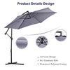 3 m Banana Parasol Sun Shade Umbrella Garden Parasol Adjustable with Base