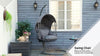 Outdoor Hanging Egg Chair with Stand, Cushion and Foldable Basket, Grey