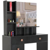 Dressing Table With Mirror Modern Makeup Desk Bedroom Vanity Table Set + Stool
