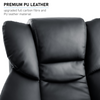 Leather Swivel Chair Recliner Armchair Home Lounge Sofa Chair With Footstool