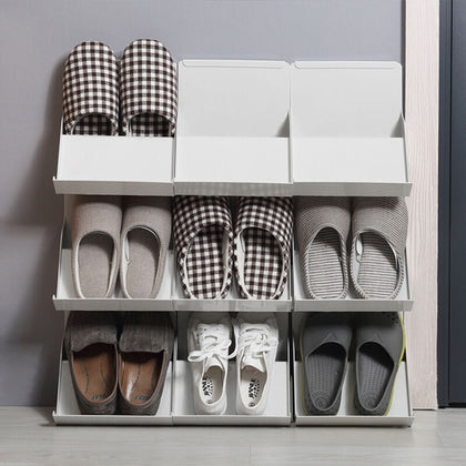 3 Tier Shoe Rack Storage Organisers Cabinet Footwear Organizer Slim Narrow Shelf