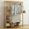 Bamboo Coats Clothes Hanging Rack Corner Minimalism Wardrobe Clothset Organizer