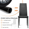 4PCS High Back Dining Chair Kitchen PVC Leather Chair Modern Armless Side Chair