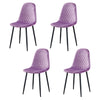 Set of 4 Velvet Dining Chairs Side Chair Metal Legs Dining Room Living Room Home