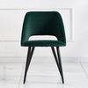 2/4PCS Dining Chairs Velvet Set Padded Seat Metal Leg Kitchen Chair Home Office