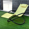 Orbital Lounger Outdoor Patio Rocking Chair Folding Zero-Gravity Rocker W/Pillow