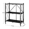 Metal Shelving Unit Storage Racking Display Organiser Rack Kitchen Corner Shelf