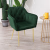 Velvet Dining Chair Velvet Upholstered Kitchen Armchair Metal Legs Living Room