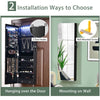 LED Lights Jewelry Cabinet Lockable Wall/Door Mounted Jewelry Armoire W/ Mirror