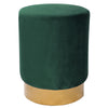 Retro Velvet Round Stool Dressing Table Stool Chair Vanity Footstool Guest Seat