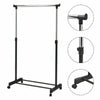 Garment Rack Single Adjustable Portable Clothes Rail Hanging Storage Rail Stand