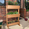 Rustic Vertical Raised Garden Bed 3 Tiered Planter Stand Legs Support Grow Box