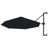 Wall-Mounted Parasol & Metal Pole Umbrella Patio Parasol Garden Umbrella