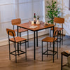 5PCS Industrial Dining Table Set Kitchen Bar Counter Height Table and 4 Stools