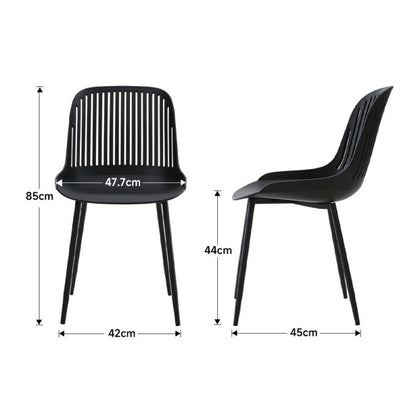 Modern Dining Chair Plastic Backrest Office Seat Bedroom Living Room Side Chairs
