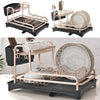 Kitchen Dish Drainer Rack with Drip Tray Cutlery Holder Plate Rack Sink 2 Tier