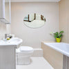 60/70cm Large Oval Wall Mounted Bathroom Mirror Makeup Dressing Mirror Frameless