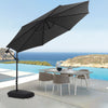 3M Banana Parasol Cantilever Umbrella Sun Shade Canopy Garden Outdoor w/ Base UK