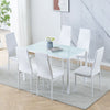 Modern Tempered Glass Dining Tables Kitchen for Dining Room Kitchen 4 Colours