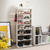 7-tier Double Shoe Storage Tower Organiser Unit Home Display Shelf Rack Stand