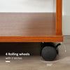 Single Mobile Open Wardrobe Storage Shelves Organizer With Clothes Hanging Rail