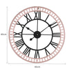 40/60cm Large Roman Numerals Home Garden Wall Clock Metal Big Giant Open Face