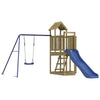 Playhouse with Slide Swing Impregnated Wood Pine M7Y4