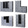 Plastic 12 Cube Wardrobe Cupboard Closet Cabinet Organizer Storage Furniture