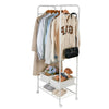 Large Clothes Rail Rack Rolling Garment Rack Shelves 8 Side Hooks Hanging Closet