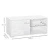 Modern TV Stand Media Unit w/ Cabinet 2 Shelves Living Room Home Office White