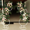 Round Wedding Arch Backdrop Rings Flower Balloon Lawn Silk Artificial Row Stand