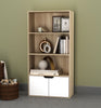 4 Tier Wooden Bookcase Cupboard with Doors Storage Shelving Display Cabinet Unit