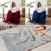 ELECTRIC HEATED THROW OVER BLANKET SOFT FLEECE WASHABLE HOME OFFICE TIMER WARMUK