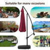 3M Hanging Outdoor Banana Patio Umbrella Cantilever Shelter Garden Sun Parasol