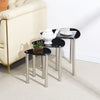 Nest of 3 Tempered Glass Nested Tables Side End Lamp Sofa Tables Living Room
